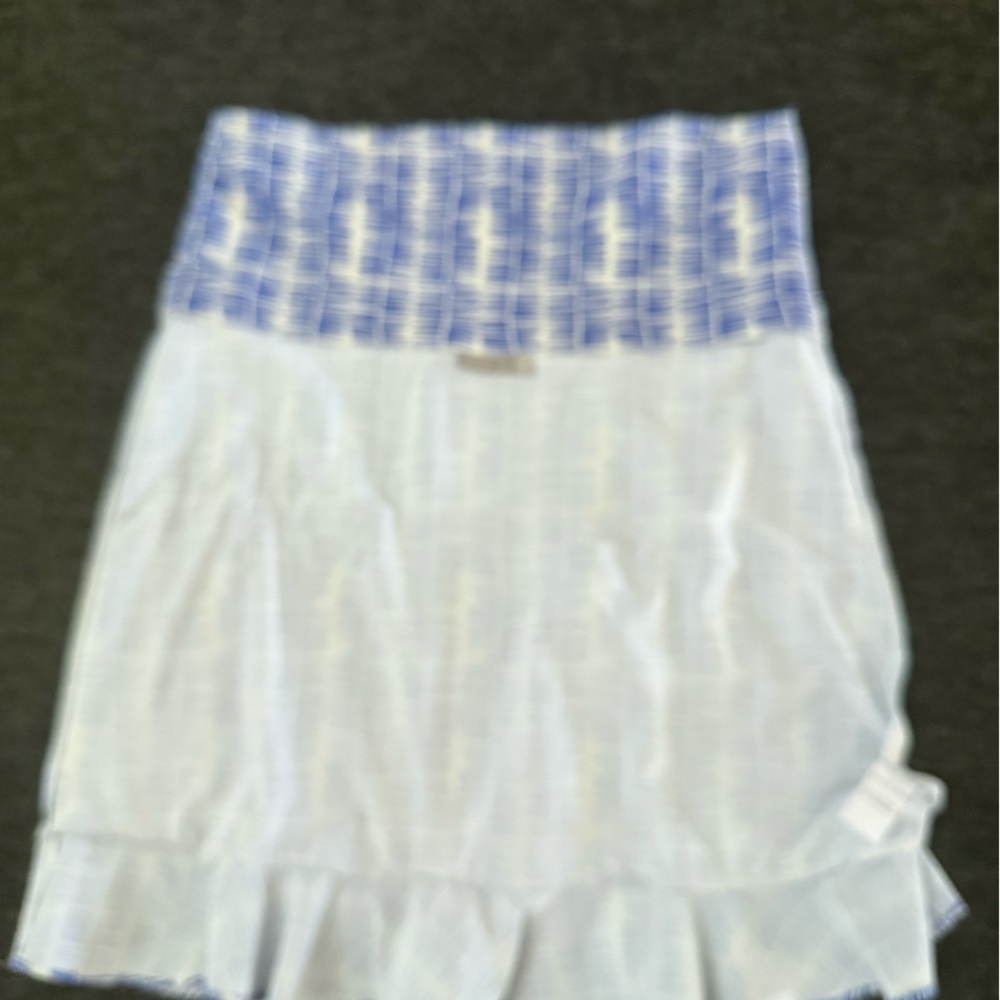 Ellie Kai Royal Blue & White  Ruffle Hem Skirt made of swim material. Women’s S - Picture 11 of 13